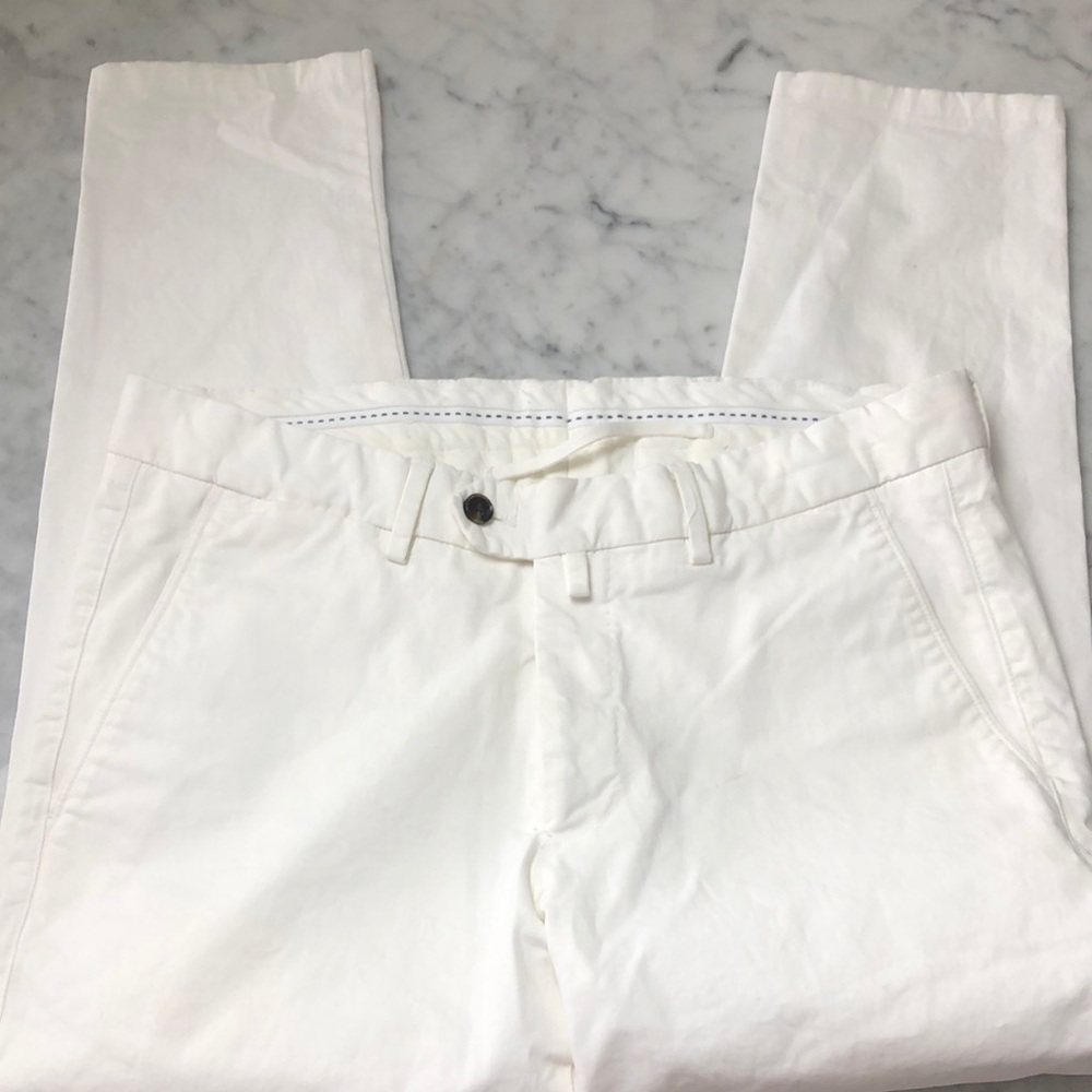 SUITSUPPLY Pure cotton Classic White Chino Pants Size 32